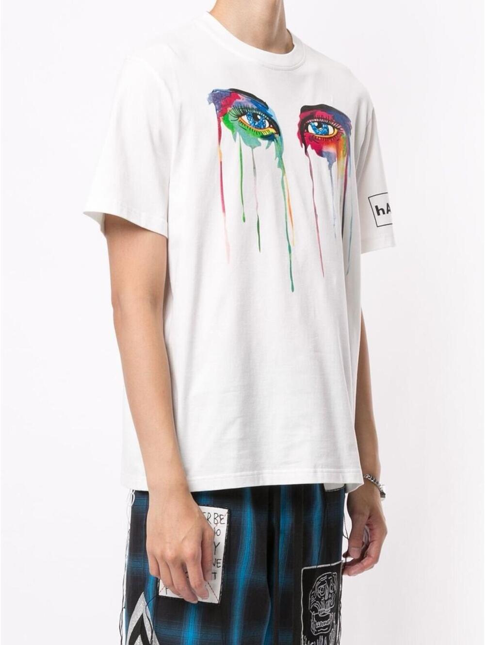 Haculla HAC Eyes Tee White "Rainbow Tears" T Shirt Mens XL - Excellent SLD